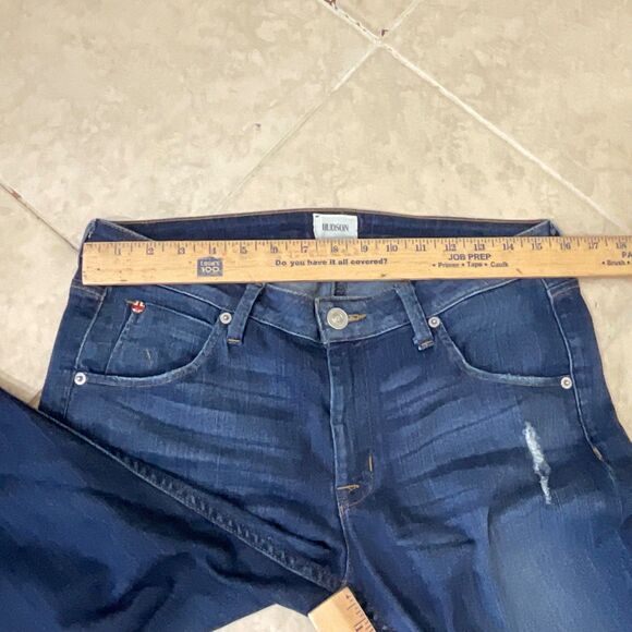 Hudson Jeans Womens 30 Bacara Straight Crop Mid Rise Light Wash Denim distressed - Picture 11 of 16